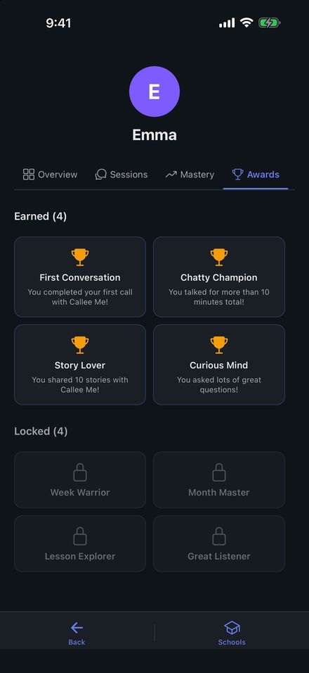 Badges that reward talking and curiosity